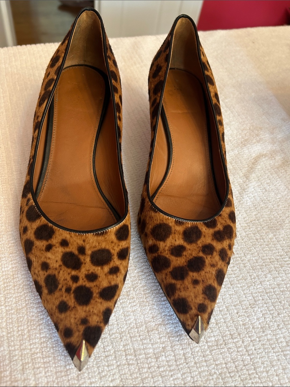 Givenchy Leopard-Print Pointed Toe Heels in Brown and Black - Picture 3 of 13